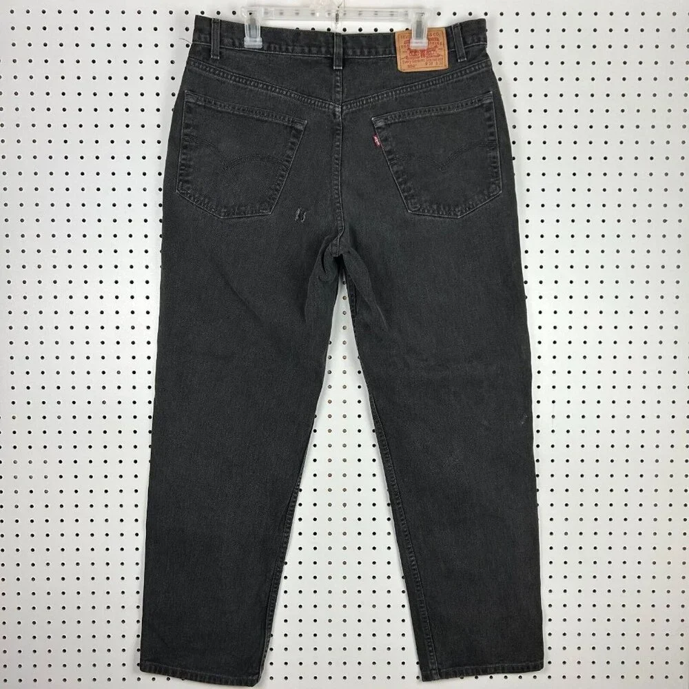 Levi's 550 Relaxed Fit Straight‎ Leg Black Jeans 38x32 Streetwear 90s Vtg Canada